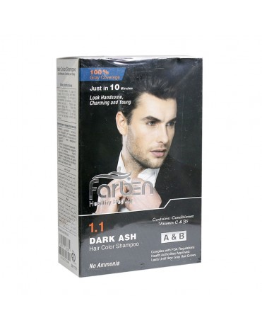 رنگ موی مردانه فاربن - خاکستری تیره- farben
