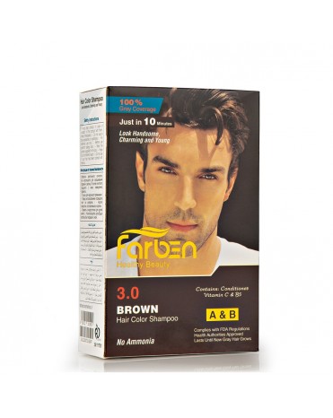 رنگ مو مردانه فاربن - مشکی- farben